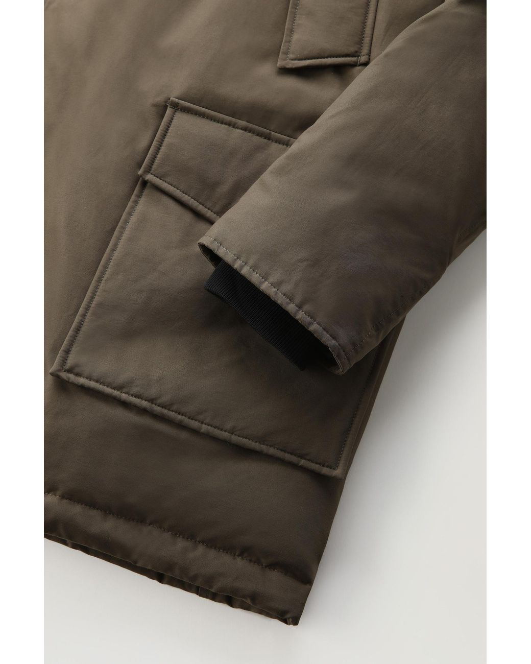 Woolrich Green Logo Down Jacket for men