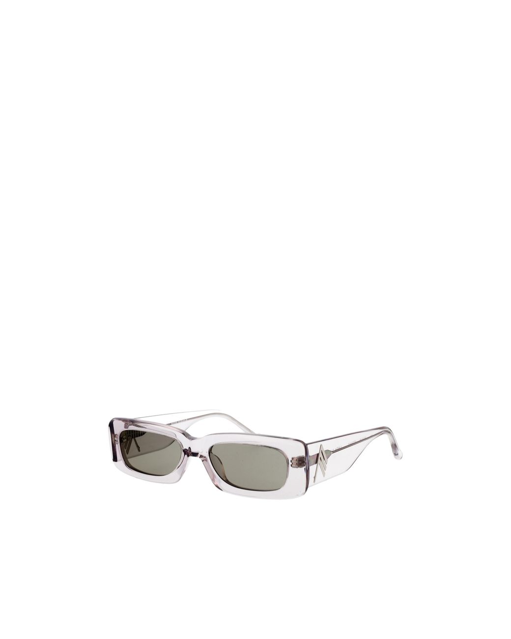 The Attico White The X Linda Farrow Mini Marfa Rectangle Frame Sunglasses