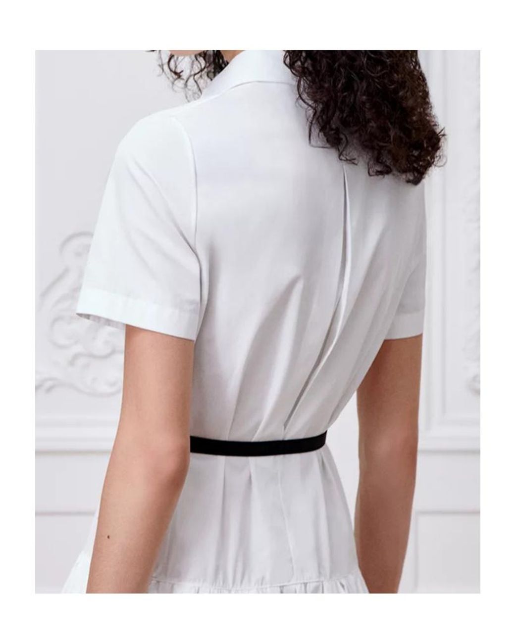 Dior White Mid-Length Médaillon Shirtdress