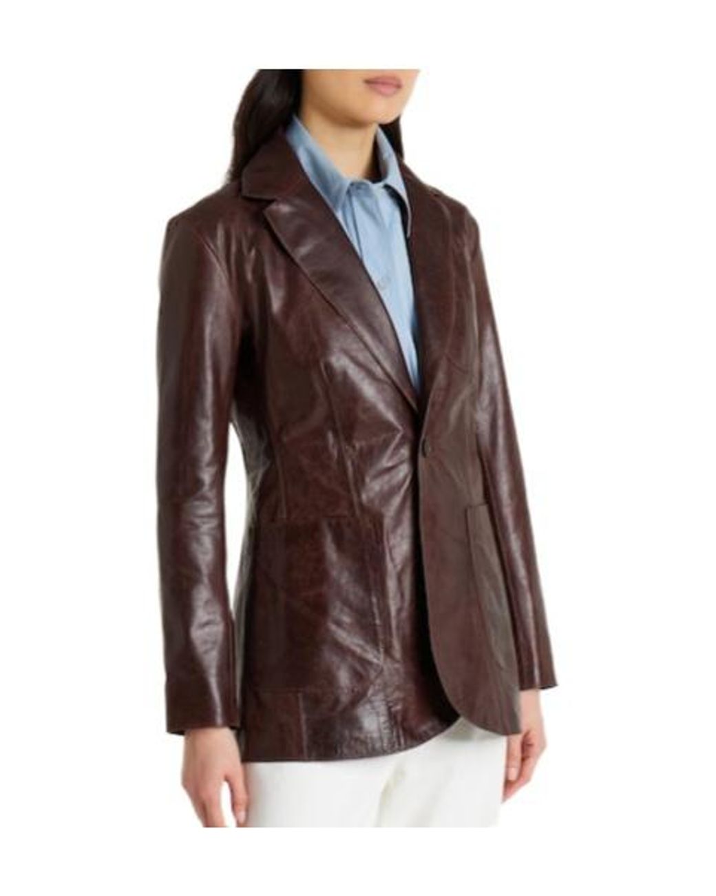 Polo Ralph Lauren Brown Minimal Casual Leather Jacket