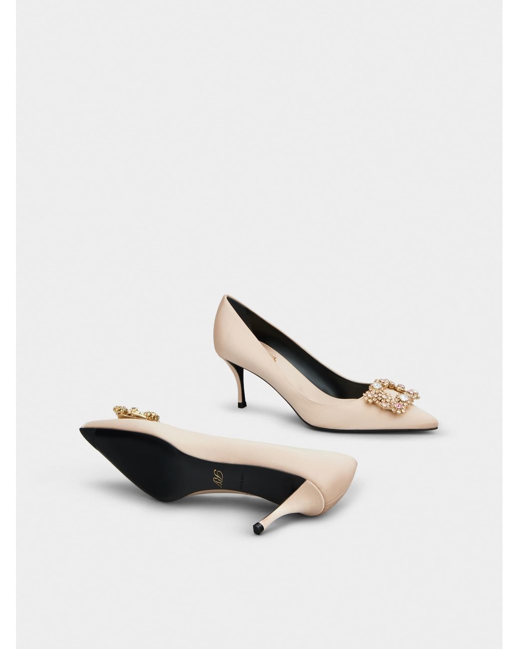 Roger Vivier Natural Efflorescence Embellished Pointed-Toe Pumps