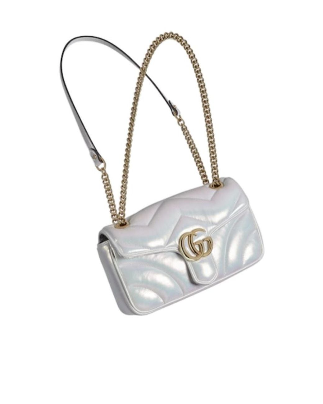 Gucci Gray Gg Marmont Small Shoulder Bag