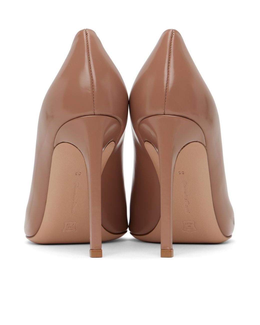 Gianvito Rossi Brown Logo Insole High Heels