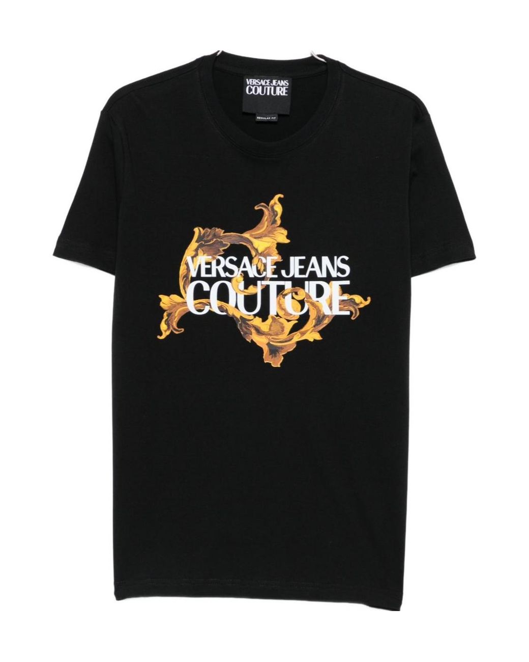 Versace Jeans Black Logo-Print T-Shirt for men