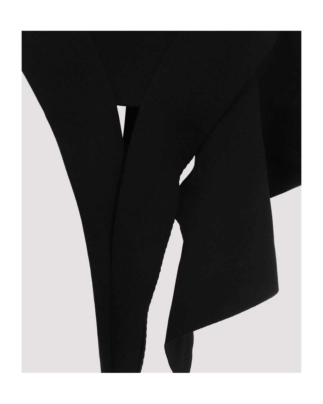 Mugler Black Asymmetric Knitted Mini Skirt