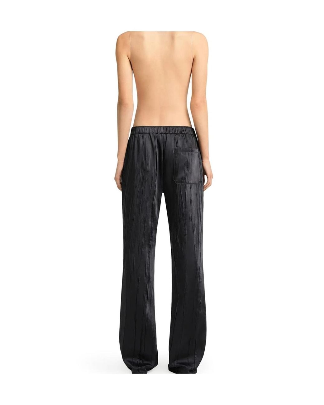 Courreges Blue Crinkled Trousers
