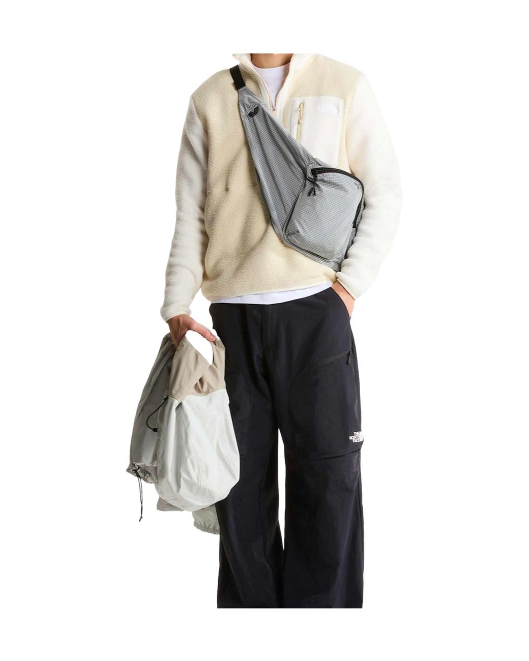 The North Face White Yumiori 1/4 Zip Fleece Jacket for men