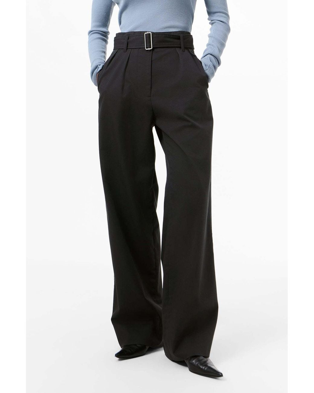 Our Legacy Black High-Waisted Wide-Leg Casual Trousers