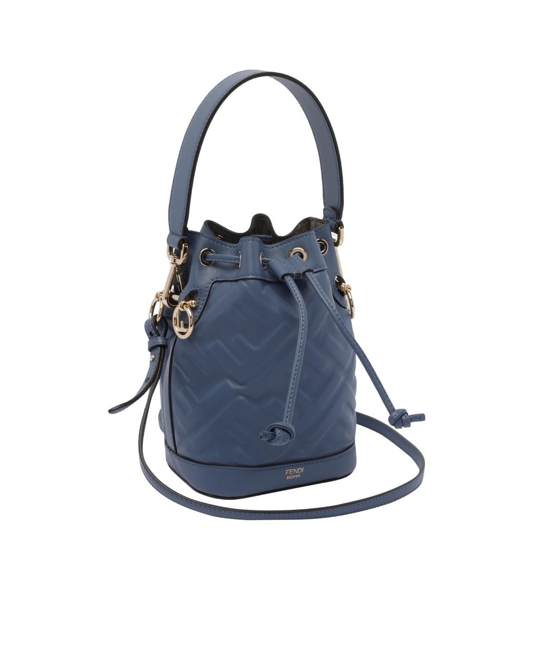 Fendi Blue Mon Tresor Mini Bucket Bag