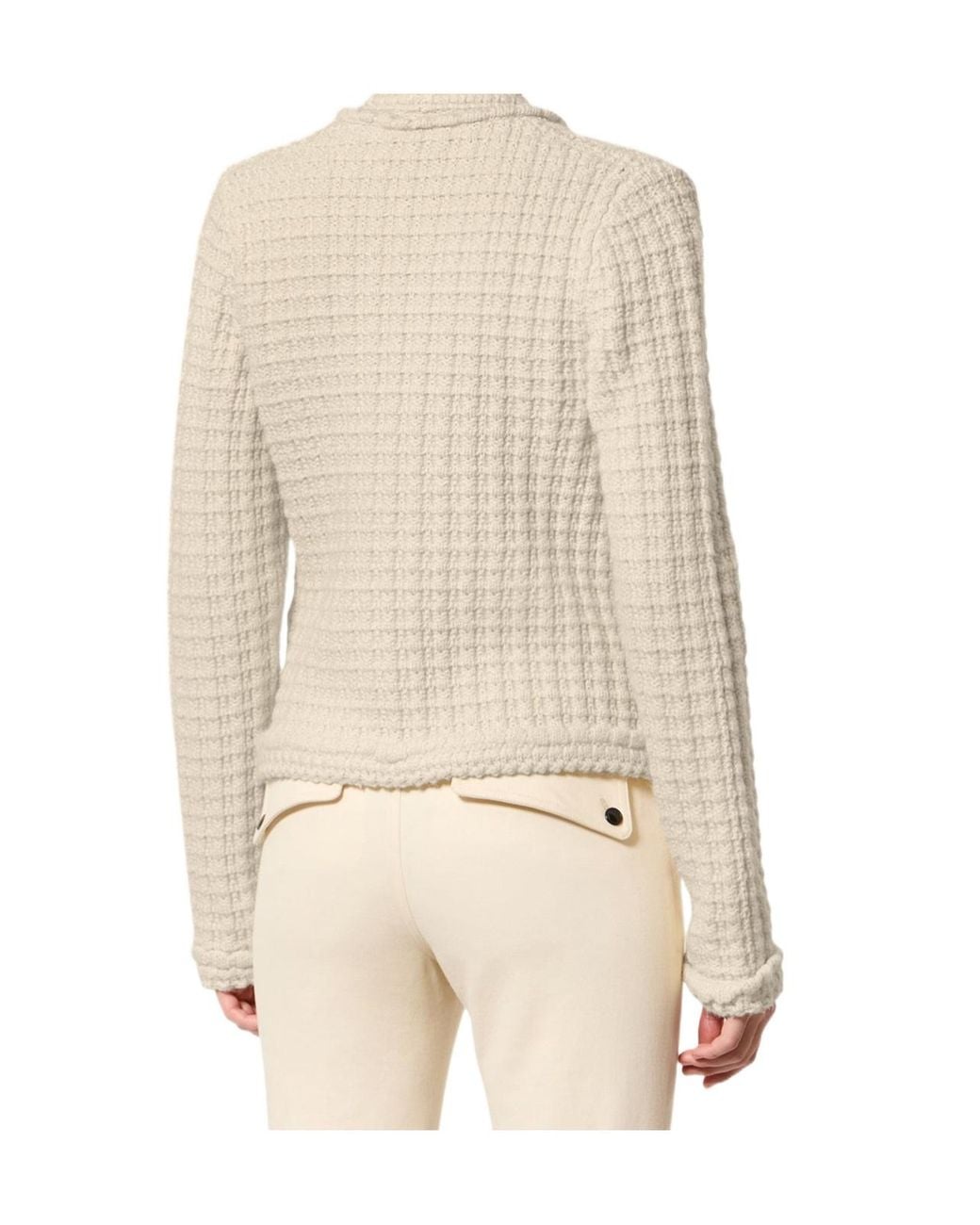 Isabel Marant Natural Hortense Waffle Knit Cardigan