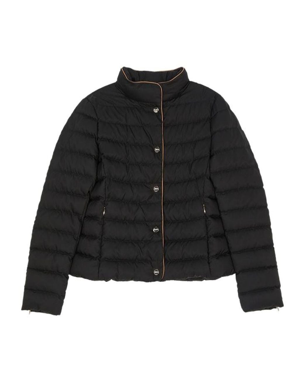 Herno Black Long-Sleeved Down Jacket