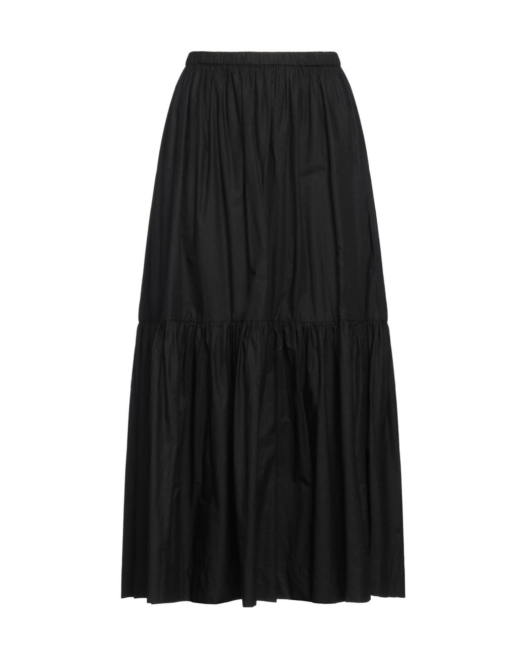 Ganni Black Solid Umbrella Skirt