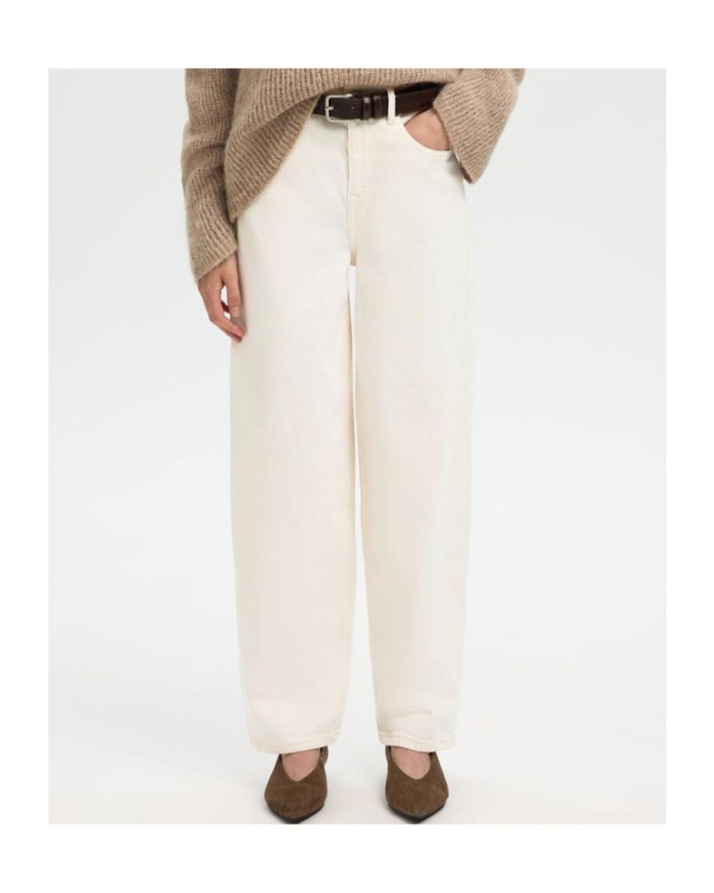SELECTED White Buttoned Jeans