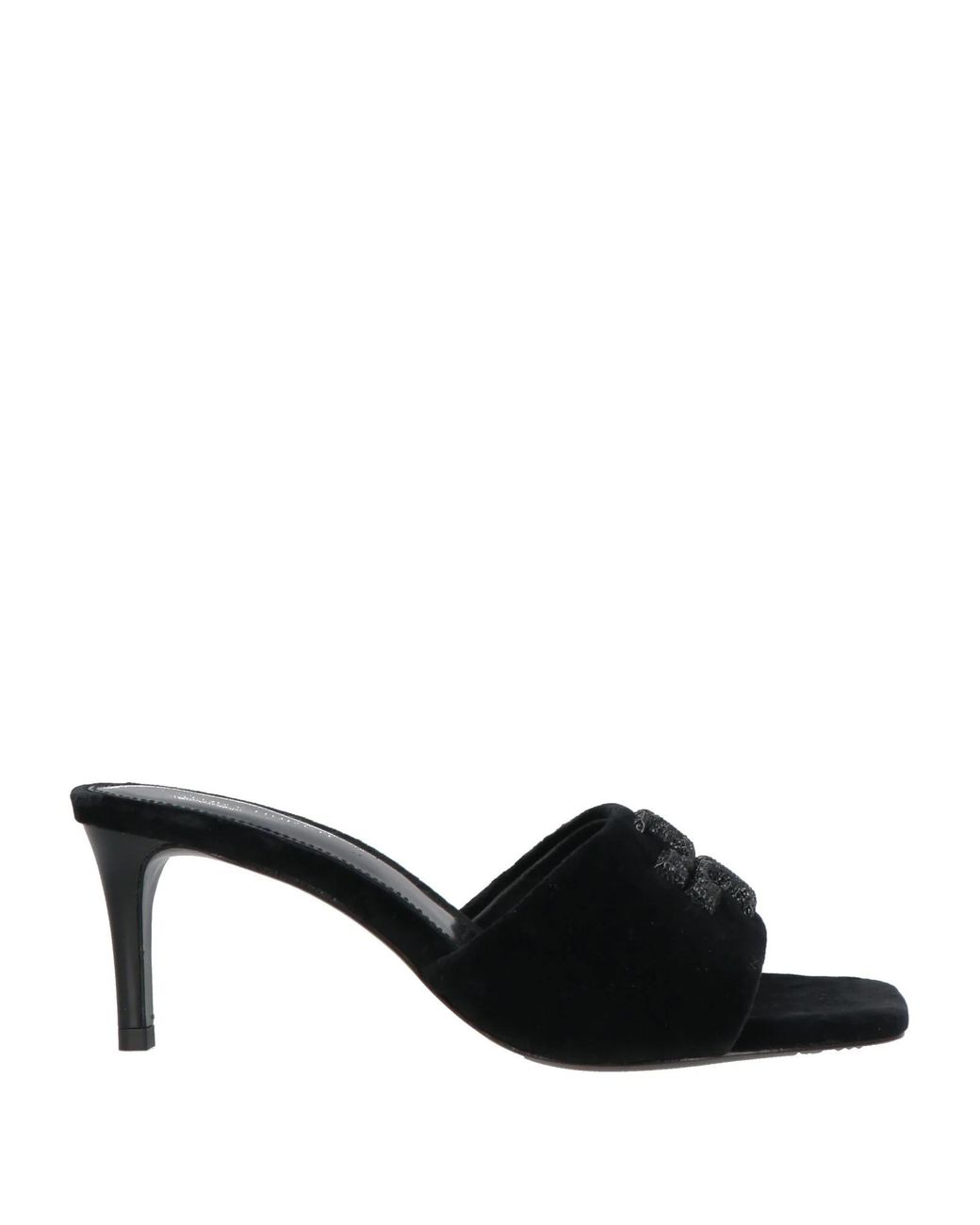 Tory Burch Black Velvet High Heel Sandals