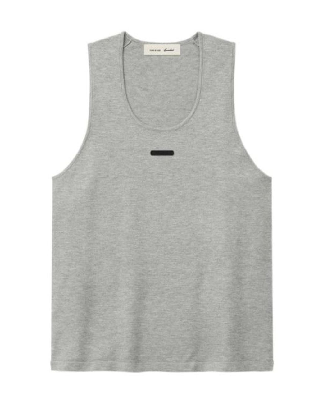 Fear Of God Gray Logo-Patch Tank Top