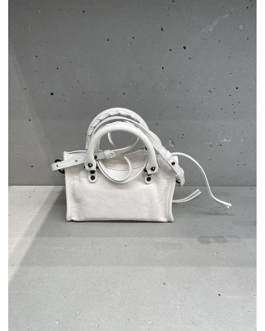 Balenciaga White Le City Bag Nano Top Handle Bag