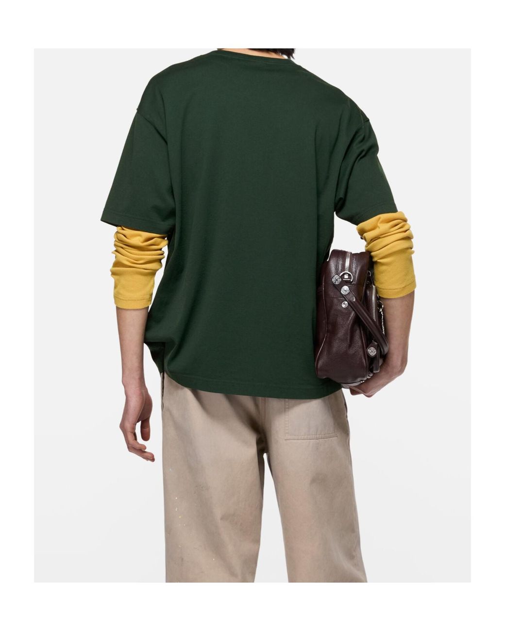 Acne Green Jersey T-Shirt With Logo for men