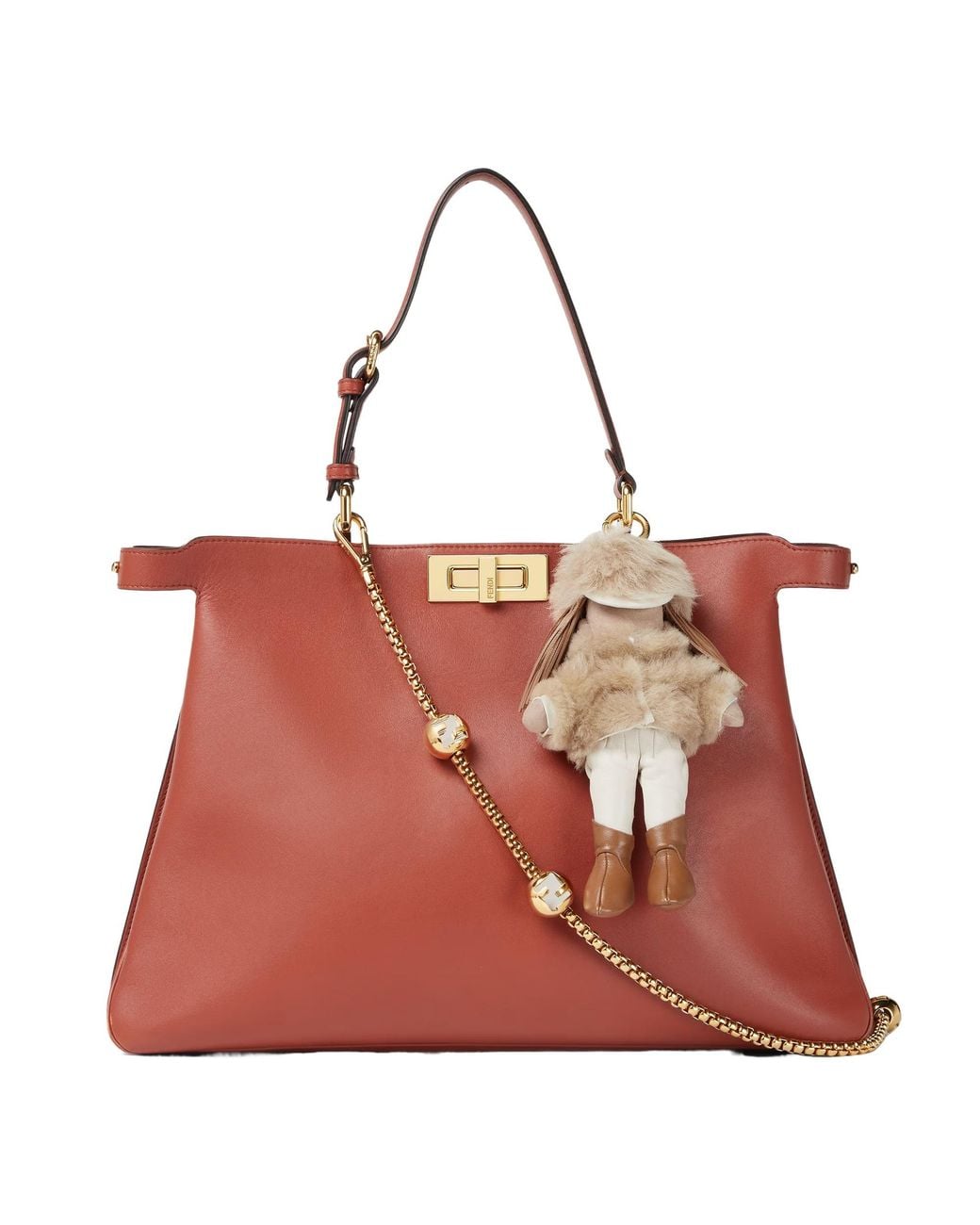 Fendi White Colored Metal Shoulder Strap