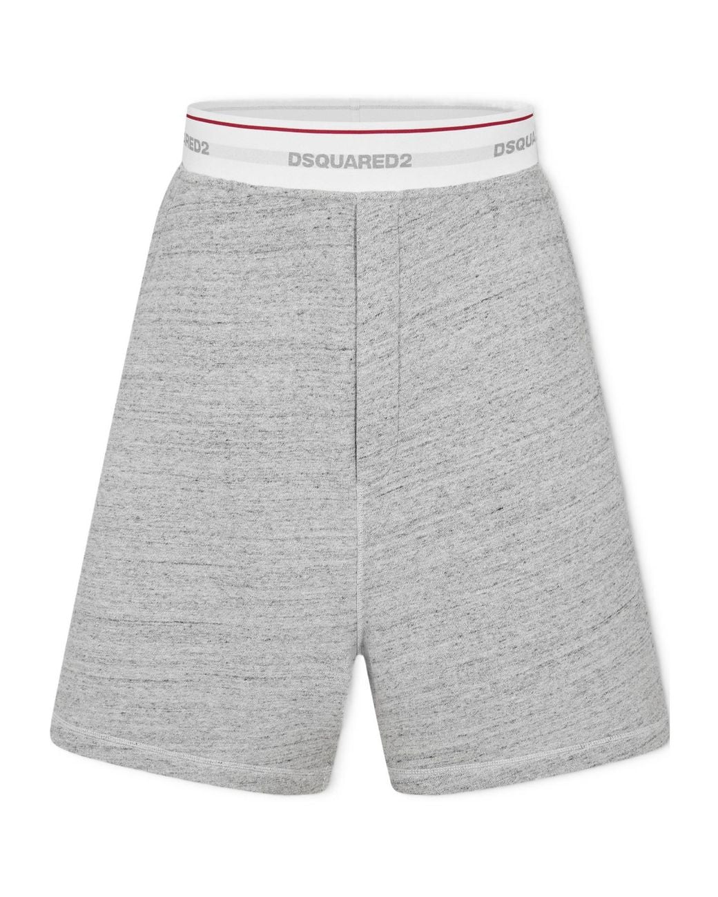 DSquared² Gray Fleece Jogger Shorts for men