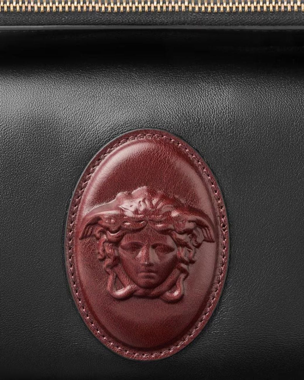 Versace Black Lou Zipped Belt Bag for men