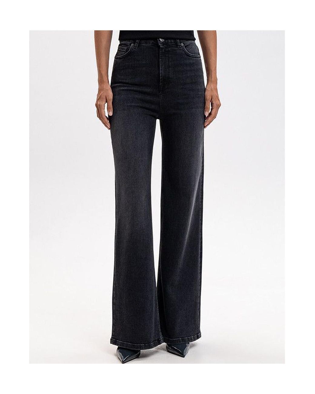 Twinset Blue High Waist Wide-Leg Jeans
