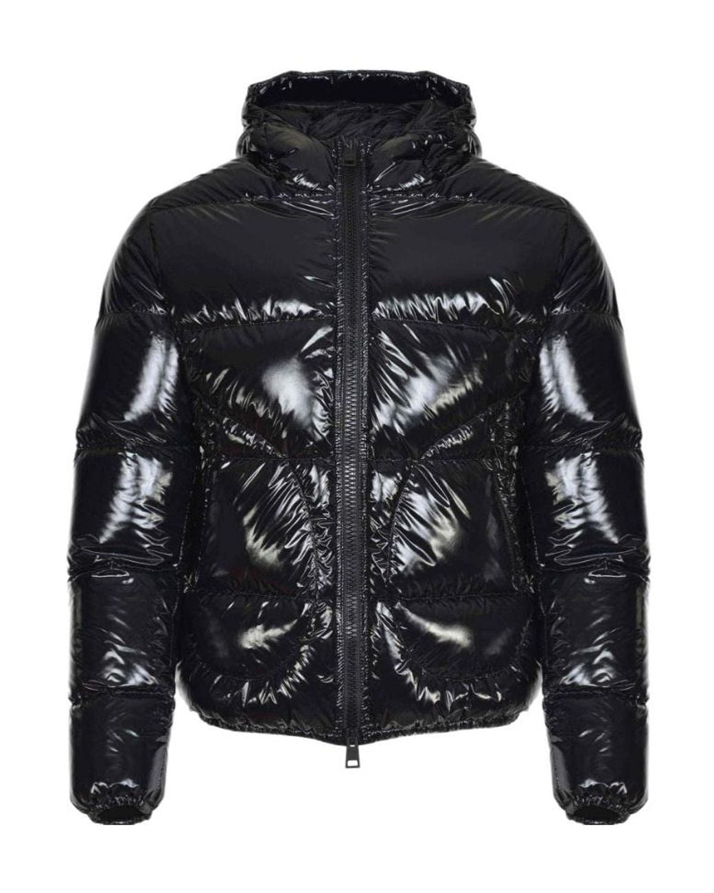 Herno Black Long-Sleeved Hooded Down Jacket for men