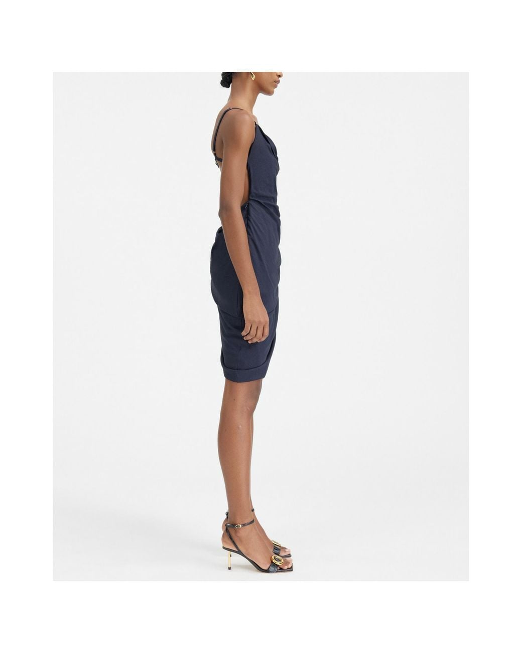 Jacquemus Blue Saudade Draped Mini Dress