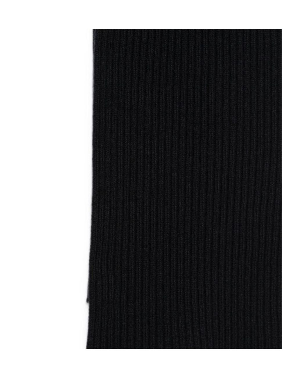 Brioni Black Straight-Edge Scarf for men