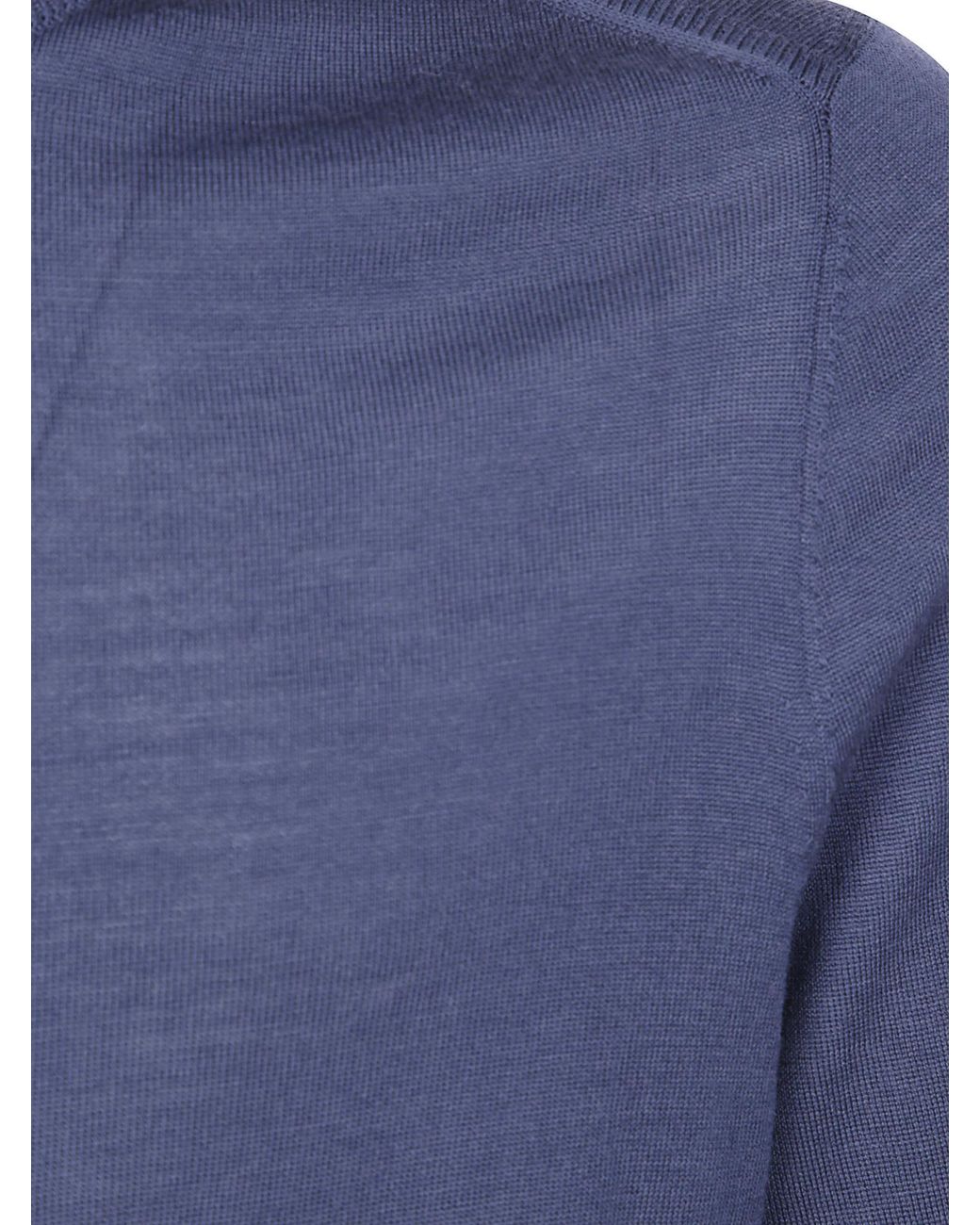 Paul Smith Blue Zip-Up High Collar Cardigan for men