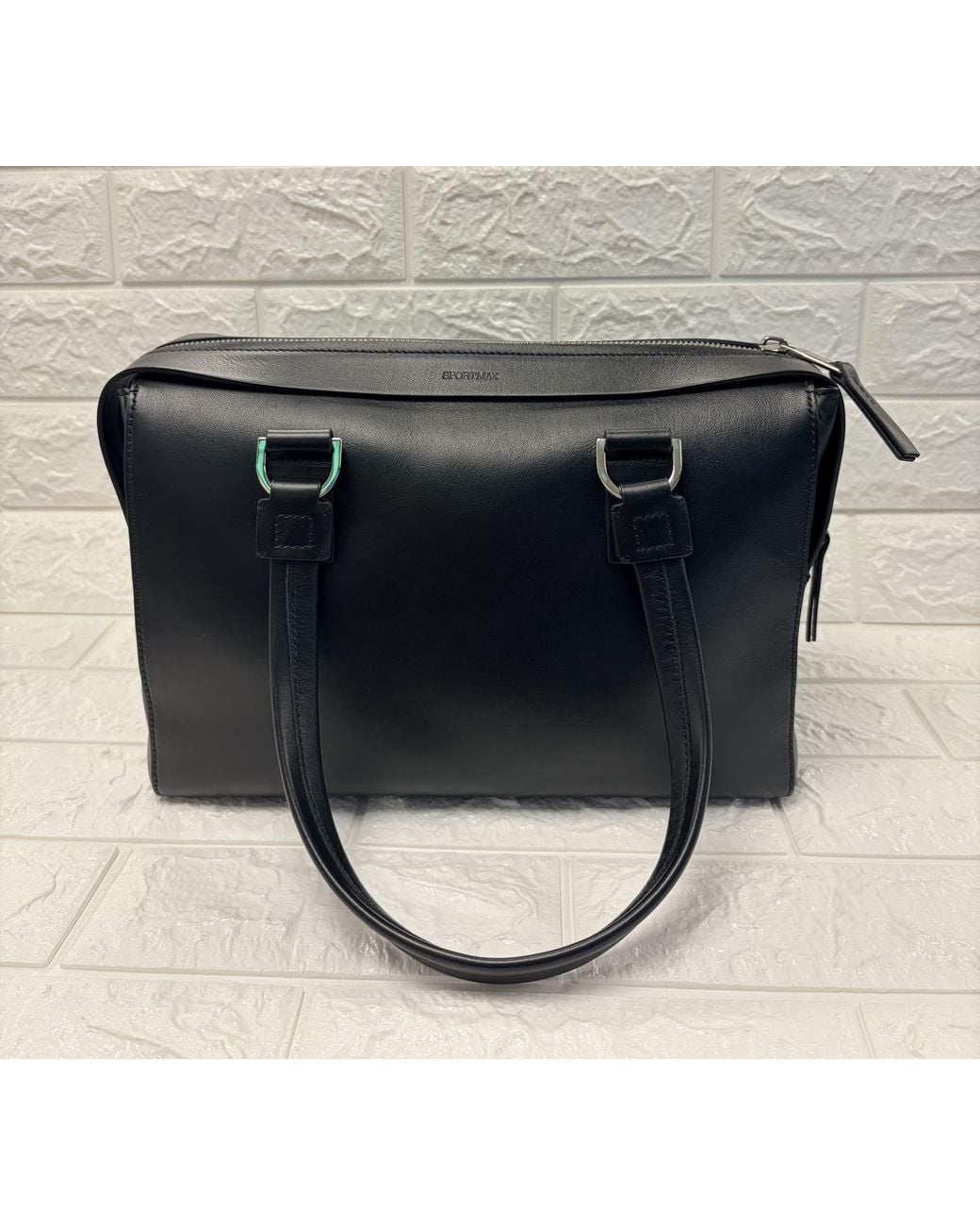 Sportmax Black Zippered Shoulder Bag