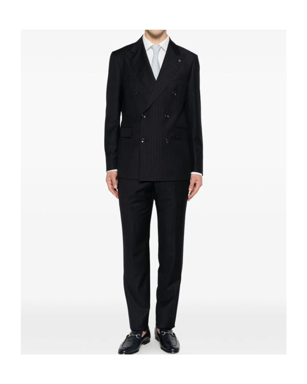 Tagliatore Black Long-Sleeved Suit And Trousers Two-Piece Set for men