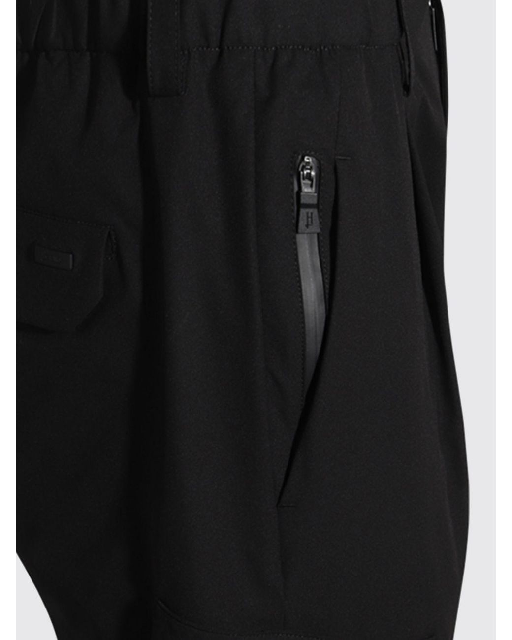 Herno Black High-Waist Tapered Trousers for men