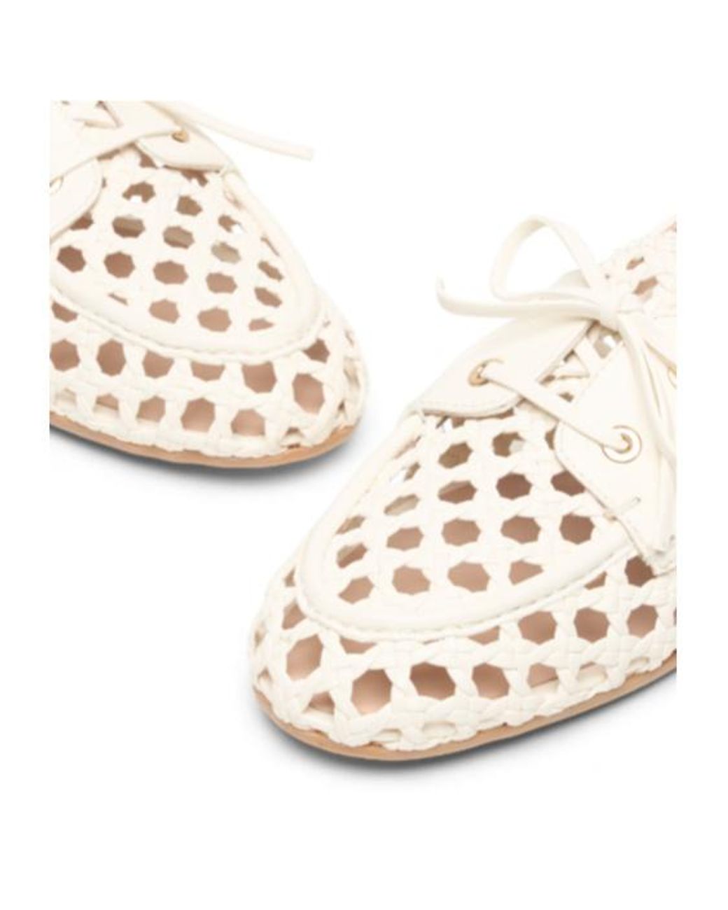 Stuart Weitzman Natural Tinsley Woven Moccasin