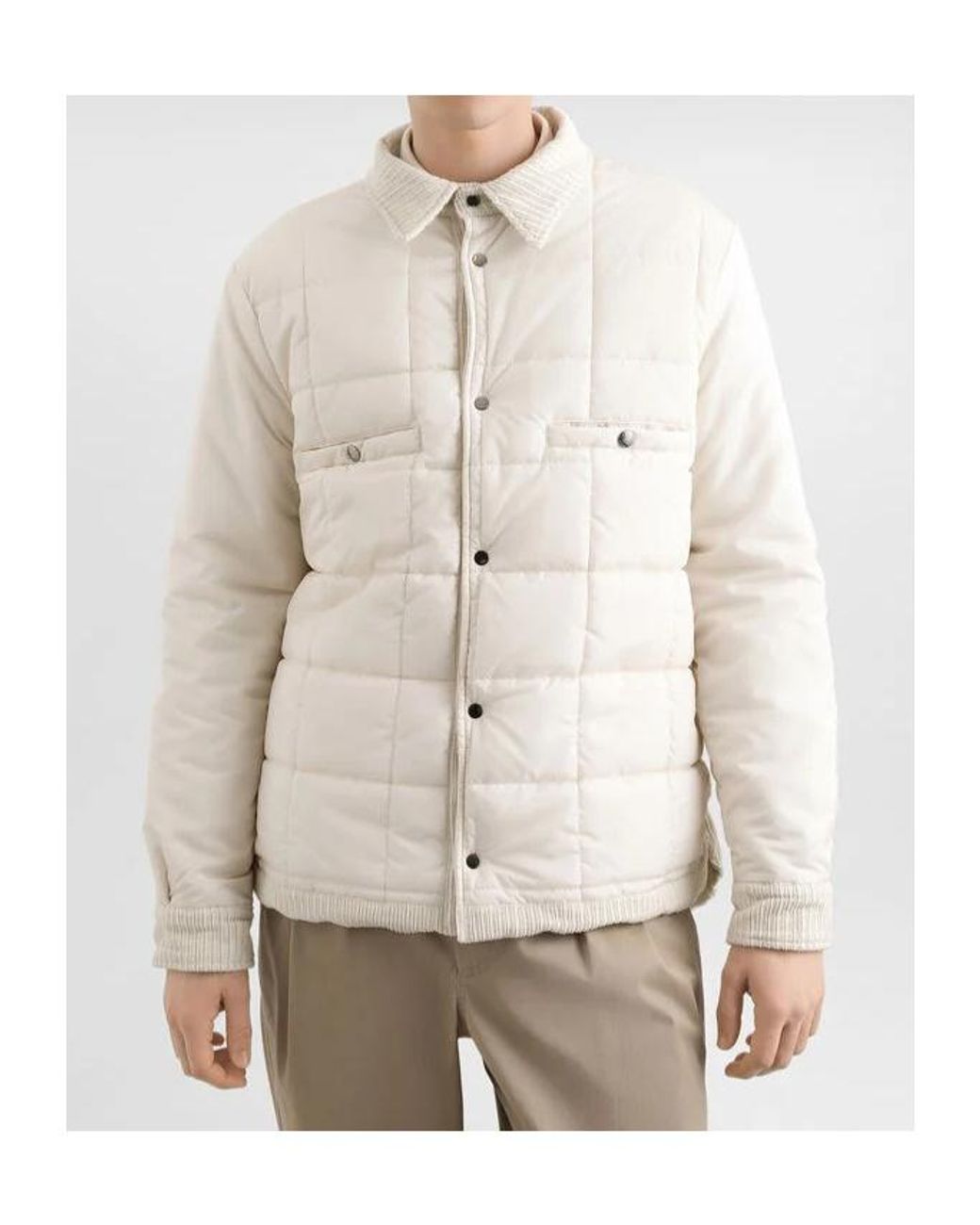 Dolce & Gabbana Natural Reversible Quilted Jacket for men