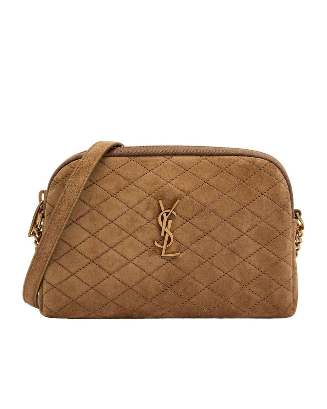 Saint Laurent Brown Chain Crossbody Bag