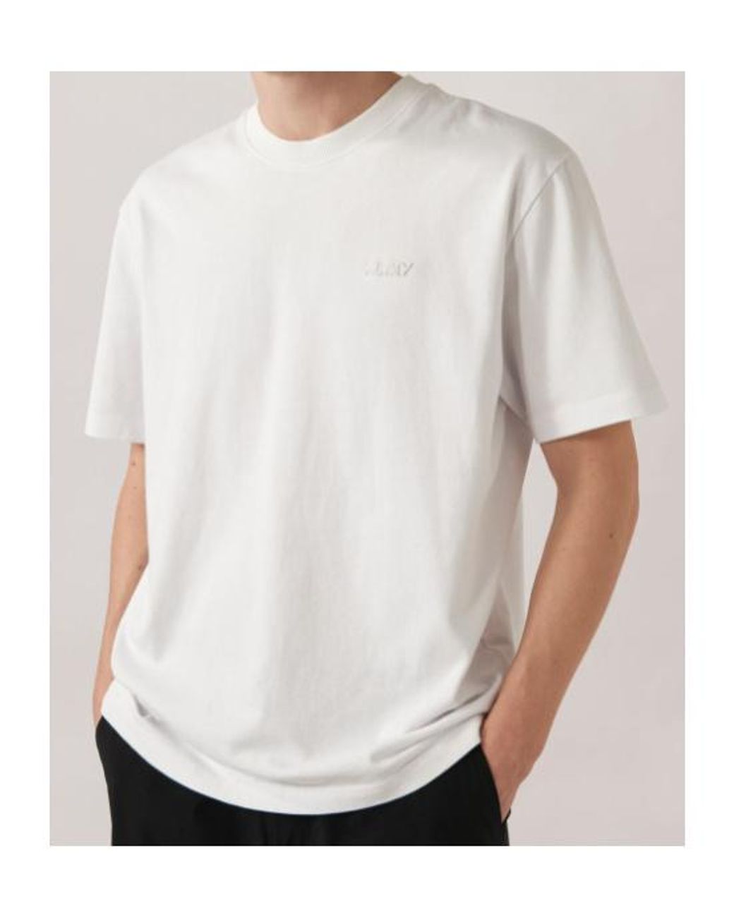 Autry White Logo Patch Crewneck T-Shirt for men