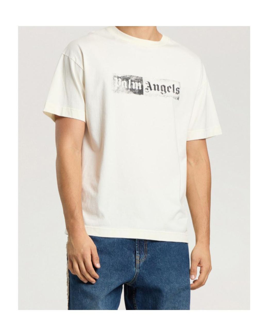 Palm Angels White Relaxed T-Shirt for men