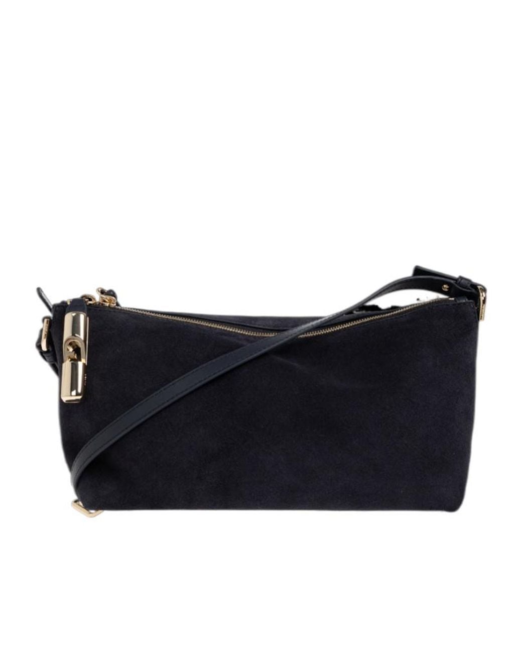 Furla Blue Zip-Top Shoulder Bag