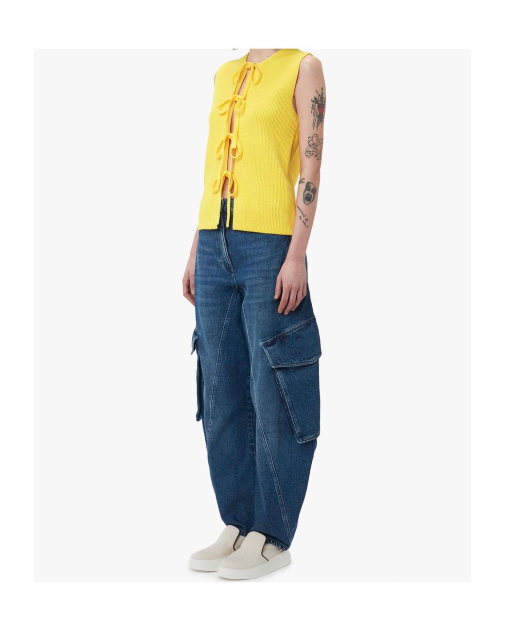 J.W. Anderson Yellow Jw Anderson Bow Tie Tank Top