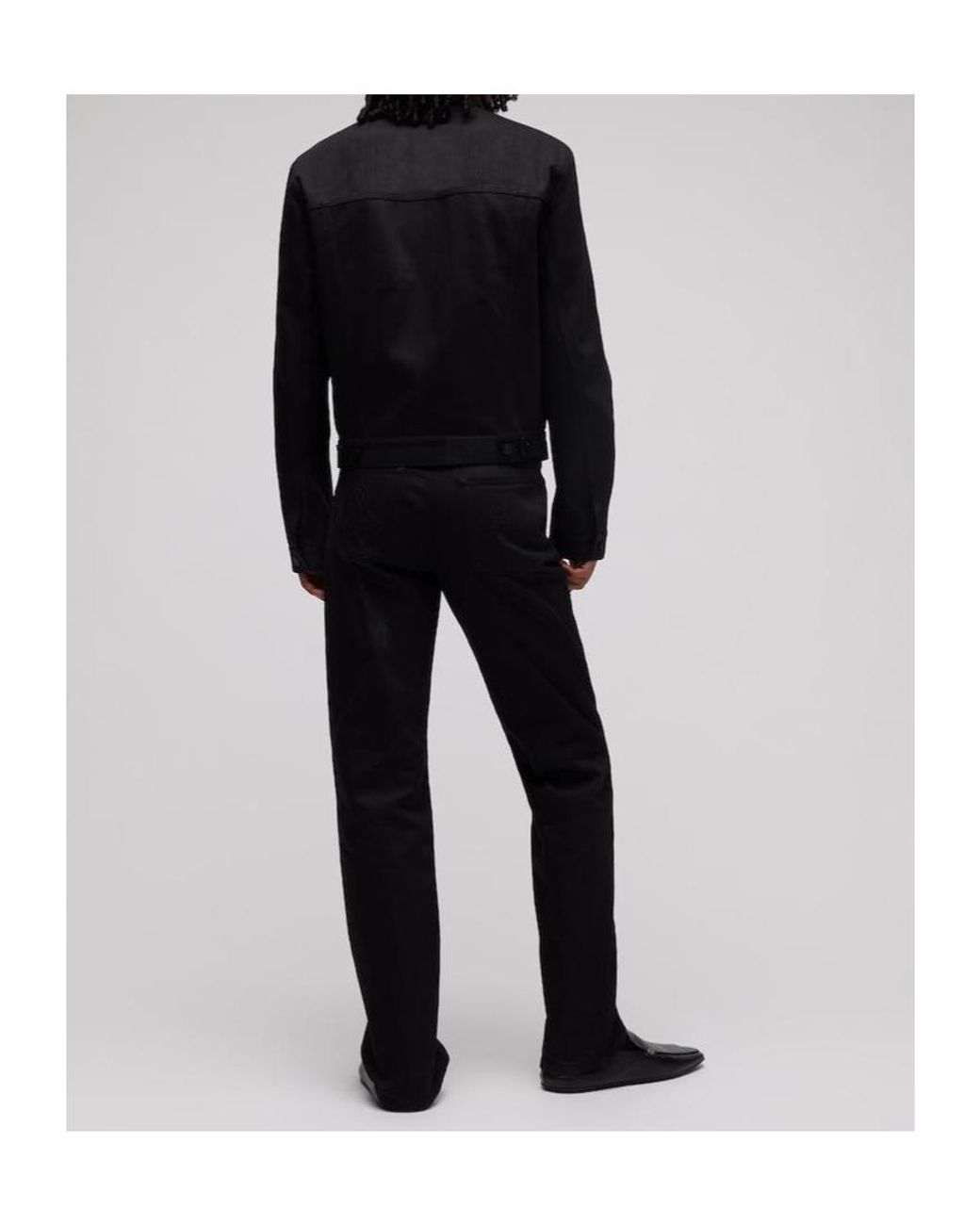 Gucci Black Cotton Denim Pants With Embroidery for men