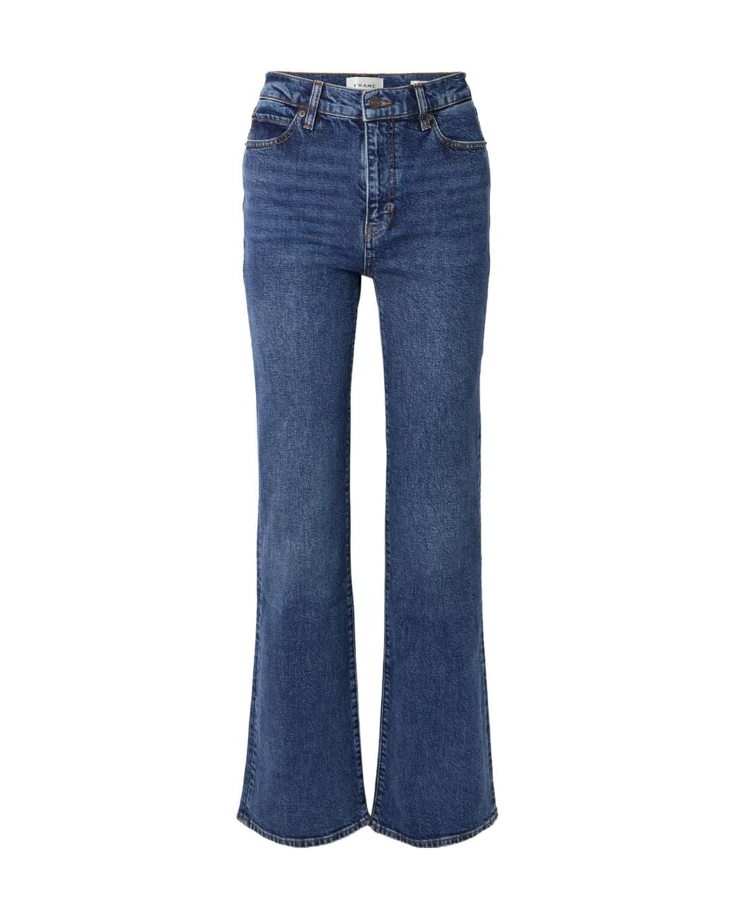 FRAME Blue The Arrow High-Rise Flared Jeans