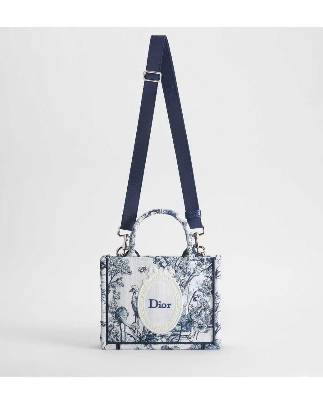 Dior Blue Mini Book Tote With Strap