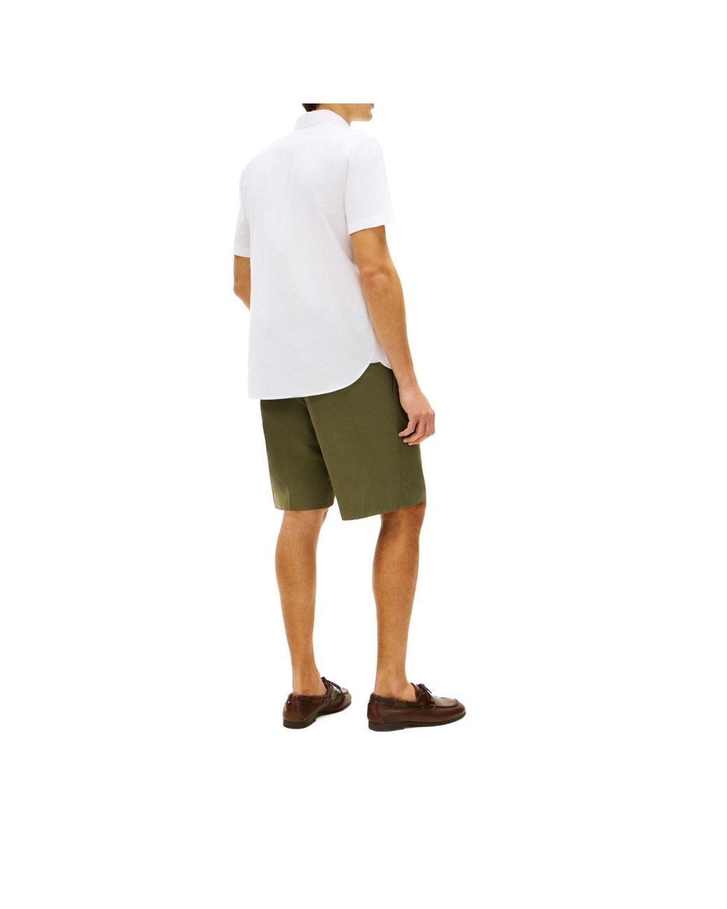 Tommy Hilfiger White Buttondown Collar Shortsleeve Shirt for men