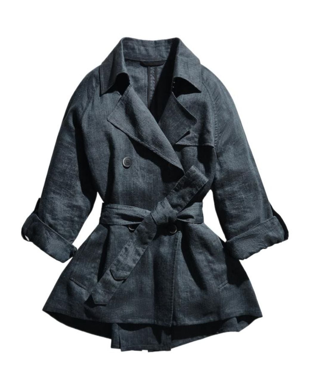 Fay Blue Classic Short Trench Coat