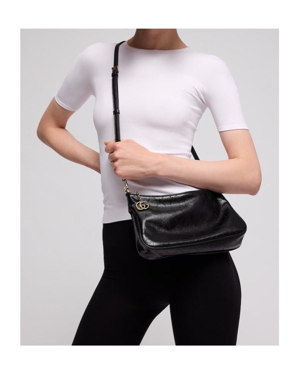 Gucci Black Lady Lunetta Chain Small Shoulder Bag