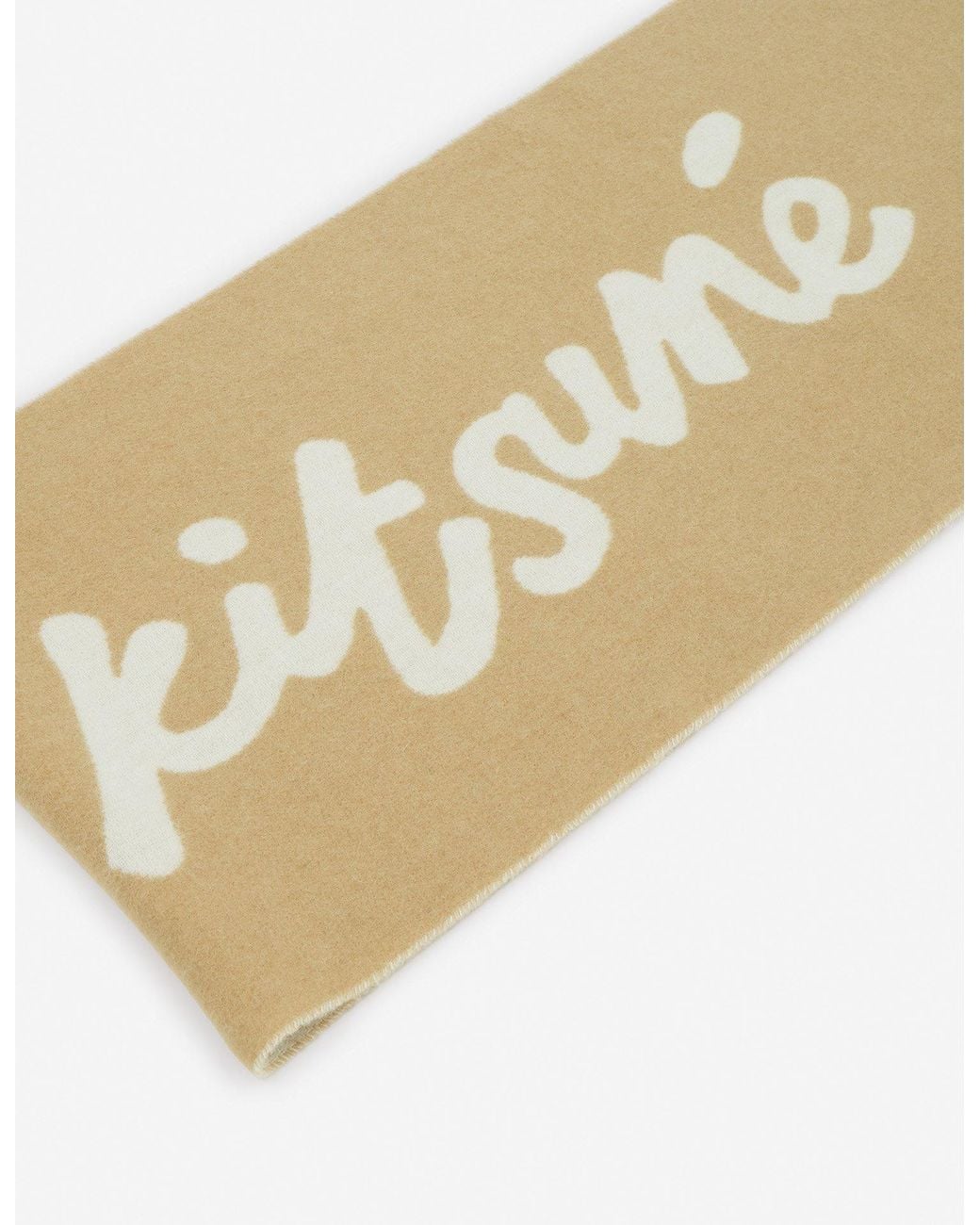 Maison Kitsuné White Maison Kitsuné Handwriting Scarf for men
