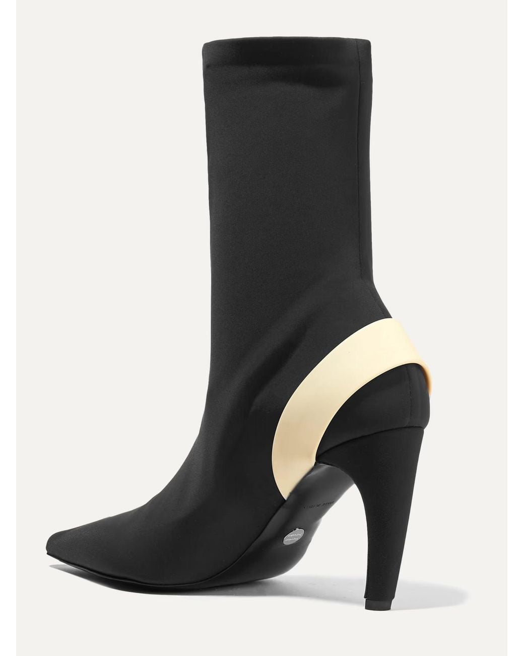 Proenza Schouler Black Pointed-Toe Knit Sock Boots