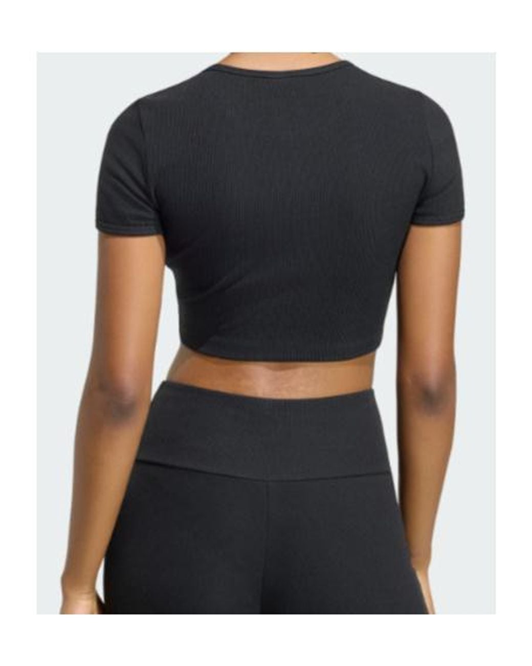 Adidas Originals Black Cropped Logo T-Shirt