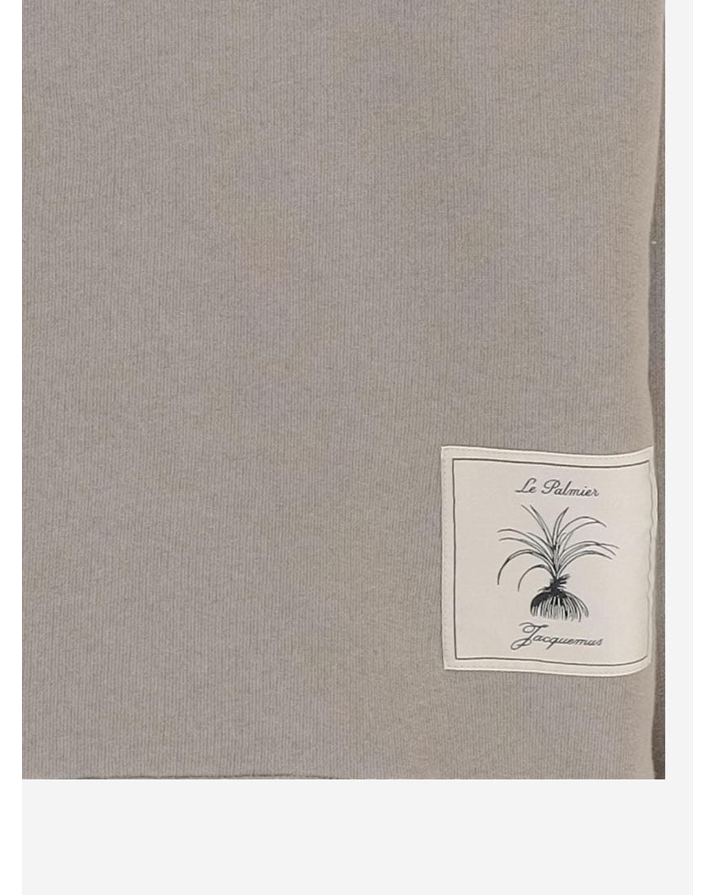 Jacquemus Gray Logo Patch Sweatshirt for men