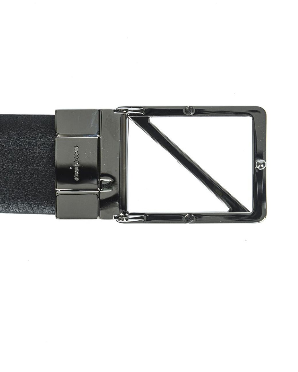 Zegna Black Logo Belt for men